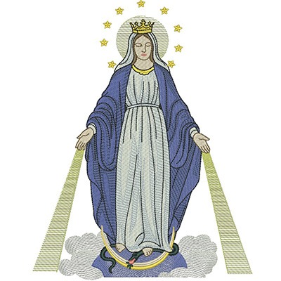 Matriz de matriz Matriz De Bordado Nossa Senhora Das Graças 25 Cm